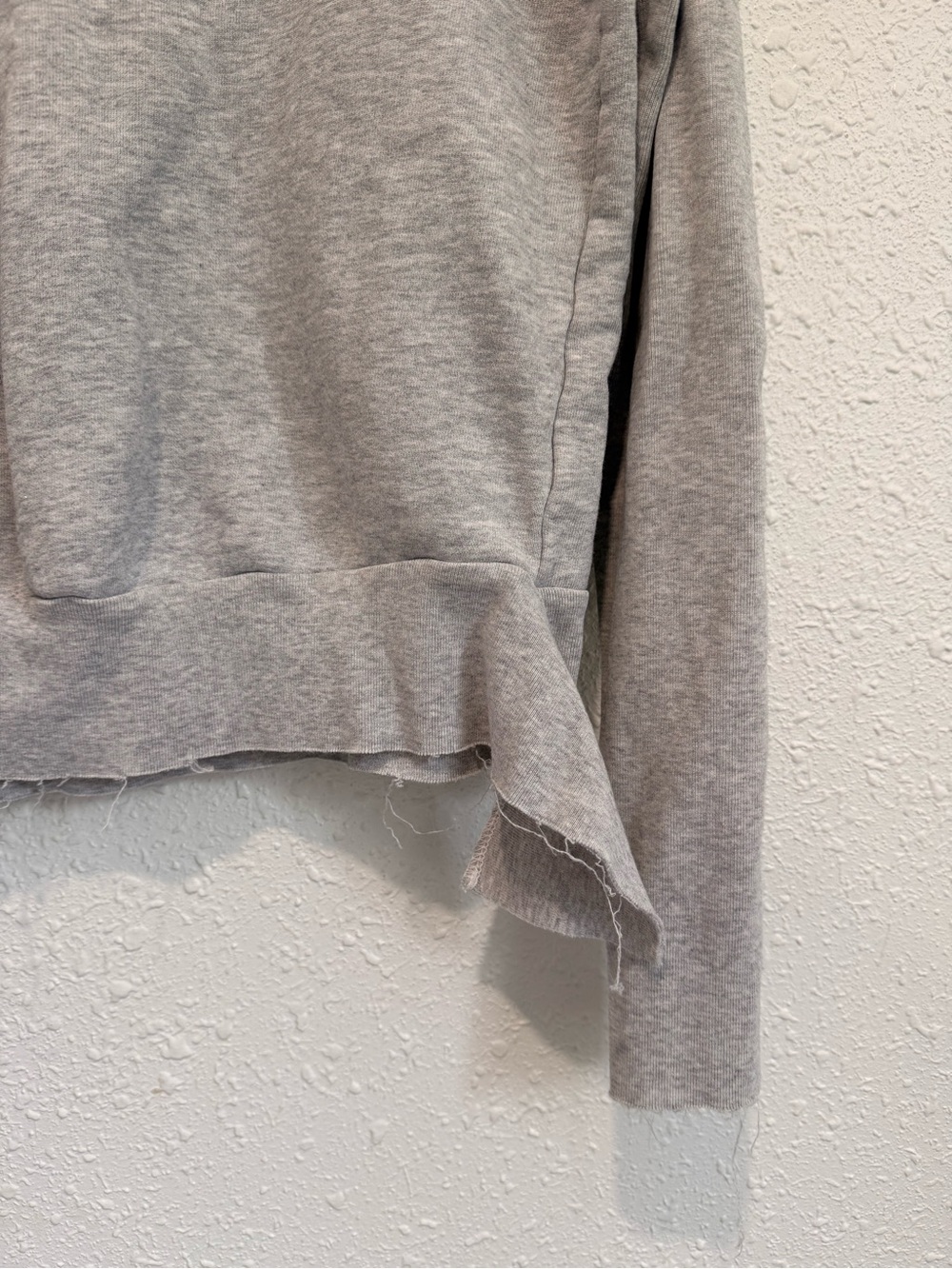 Frankie & Eileen tee lab heathered gray melange distressed hoodie sweatshirt M - Picture 7 of 7